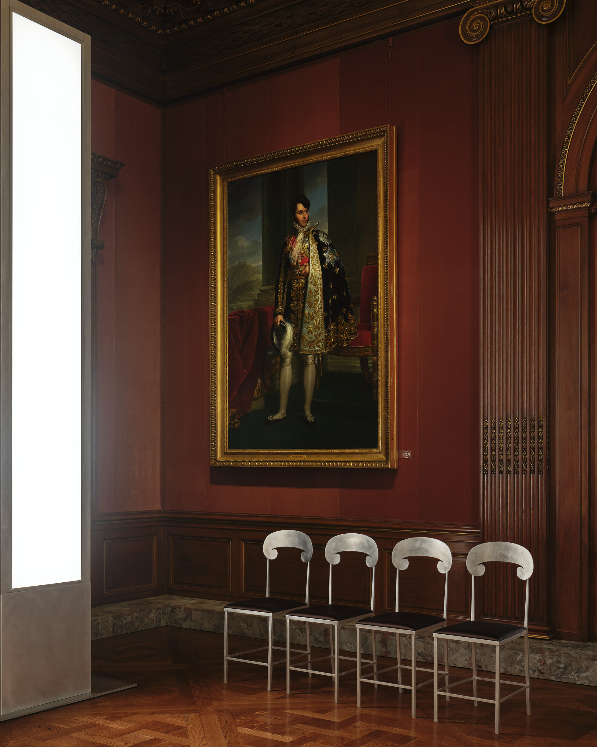 Design for Louis Vuitton Cruise 27 by Nicolas Ghesquière at Frick Collection © Adrian Gaut - Marie-Anne Derville